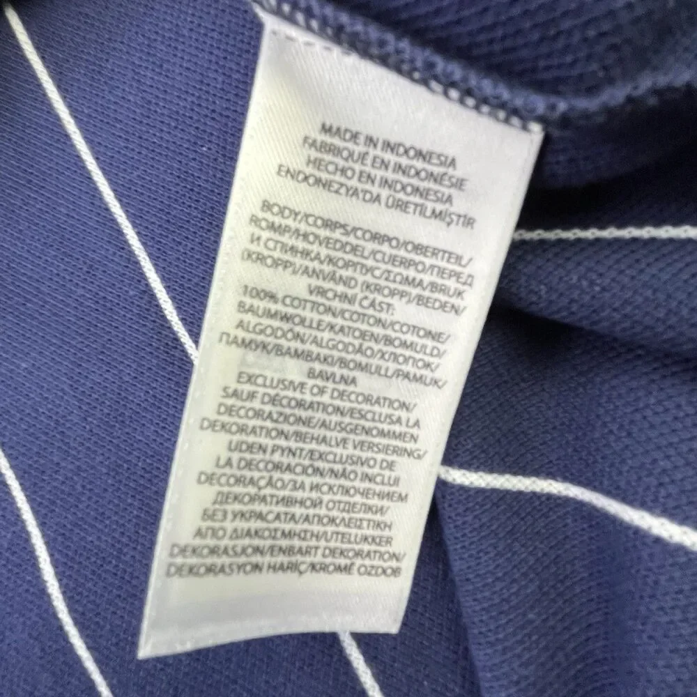 Polo Ralph Lauren Polo Shirt XL Tennis Racquet Navy Blue Stripe Classic Fit NEW